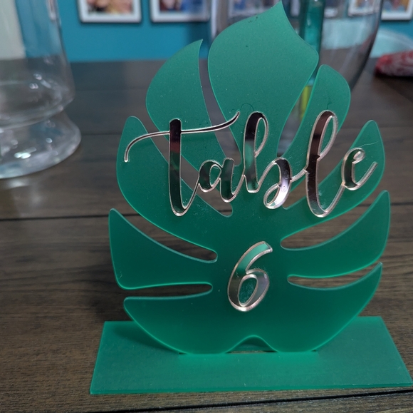 Monsterra leaf table numbers, Parties - Picture 8 of 8